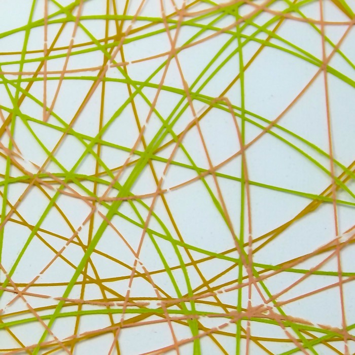 2 lignesorange et vert T146